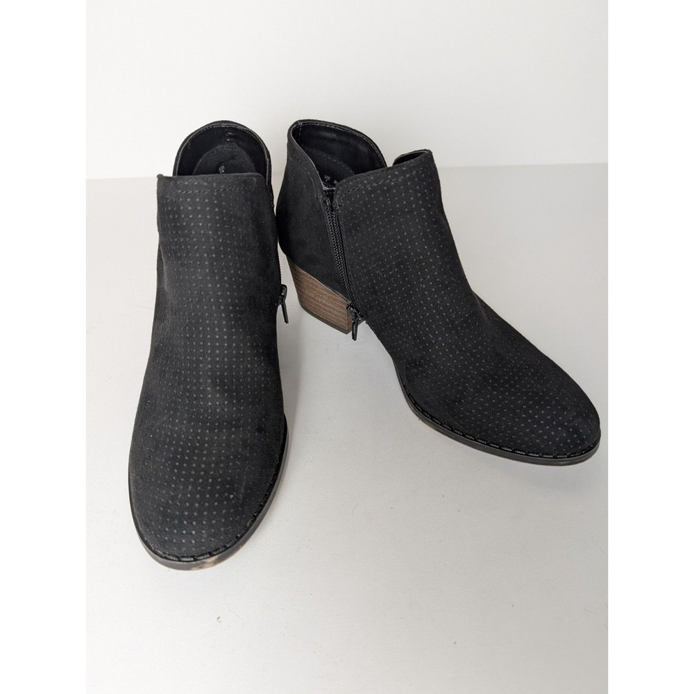 LifeStride Womens BLAKE Chelsea Ankle Casual Booties Size 7M Black Side Zippers